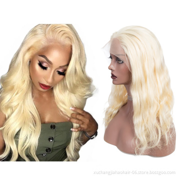 Woman`s Romance Wholesale body wave wigs for black women 13*4 13x4 transparent hd frontal 613 blonde human hair wig